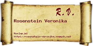 Rosenstein Veronika névjegykártya